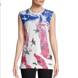 NWT Prince Peter Collection American Flag  Tee M